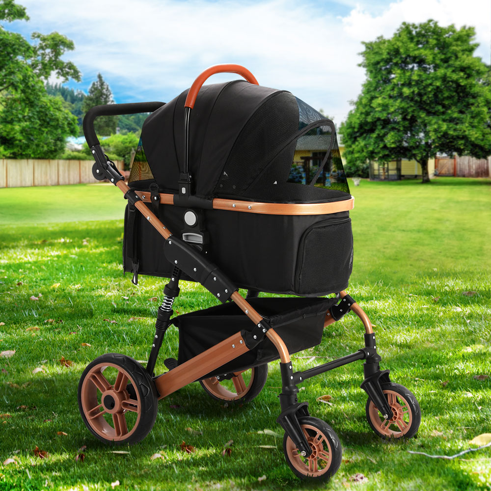 i.Pet Pet Stroller Dog Pram Large Cat Carrier Travel Foldable Pushchair 4 Wheels - Image 8