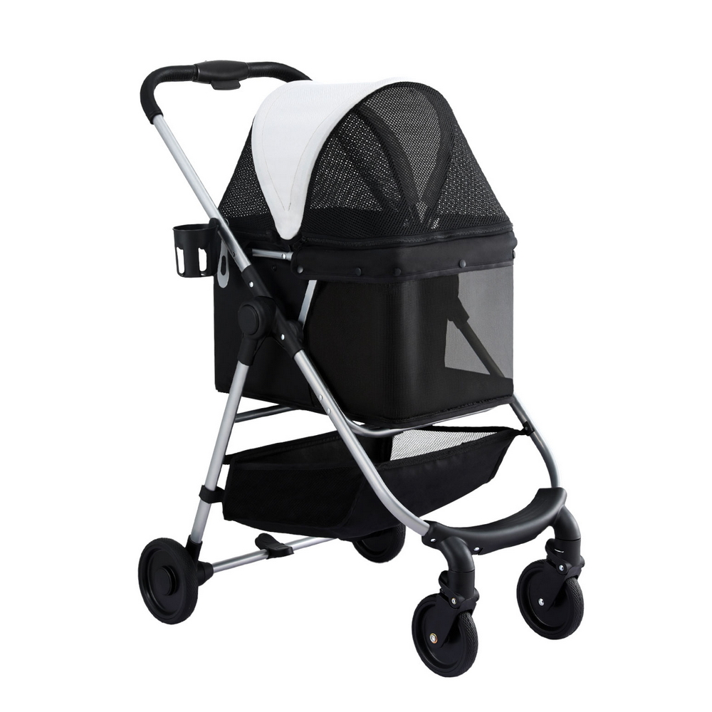i.Pet Pet Stroller Pram Dog Cat Carrier Cage Large Travel Pushchair Foldable 4 Wheels - Image 2