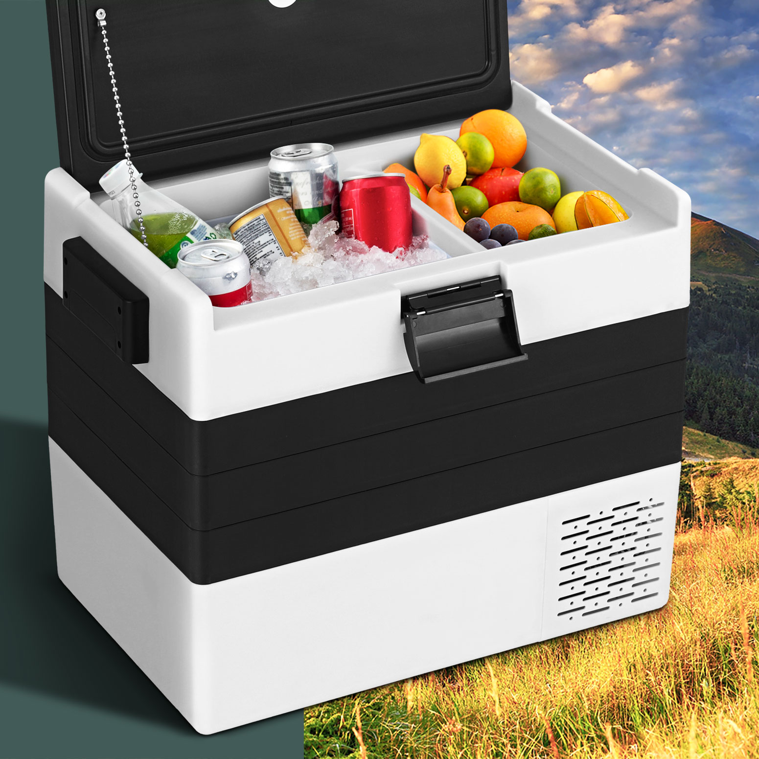 Glacio 45L Portable Fridge Freezer Camping Cooler 12V/24V/240V Caravan Car - Image 1
