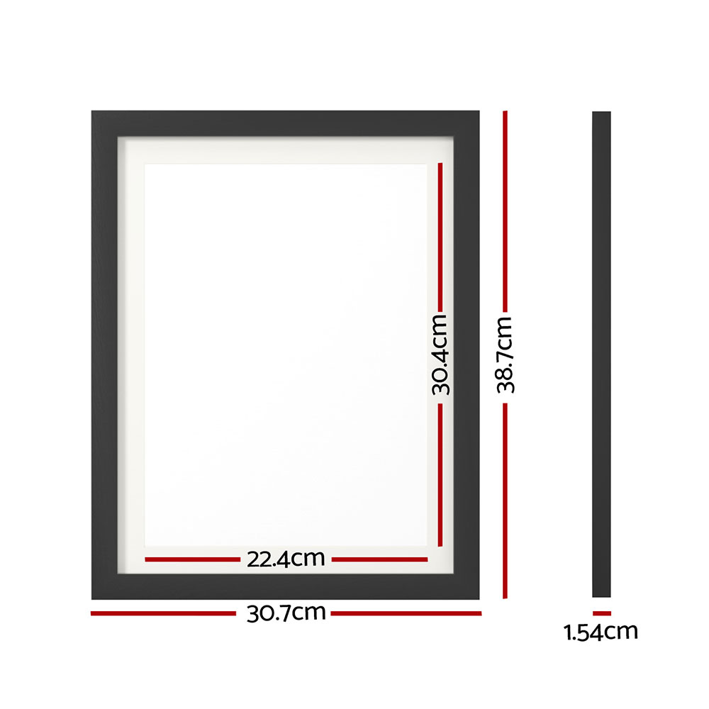 Artiss Photo Frame 3PCS Set Black - Image 2
