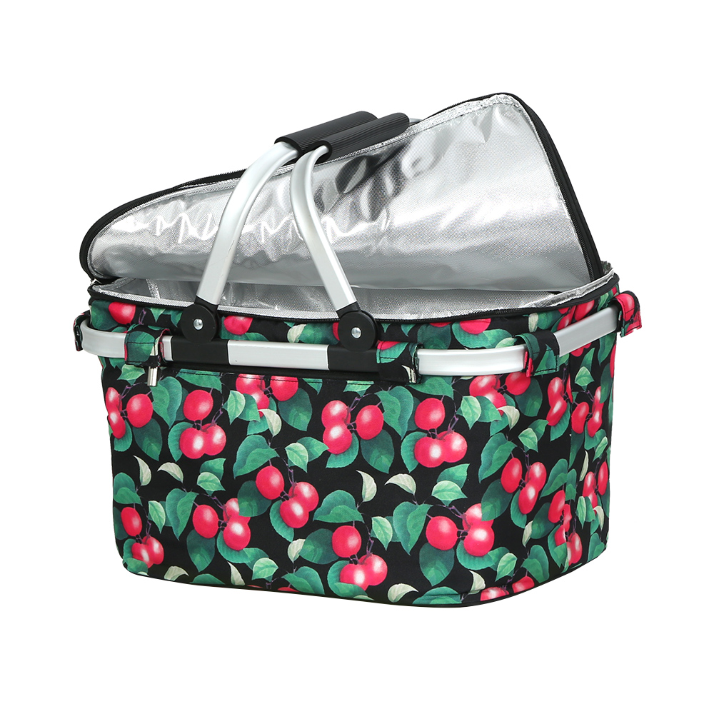 Alfresco Picnic Basket Folding Bag Hamper Insulated Storage Food Cover - Image 1
