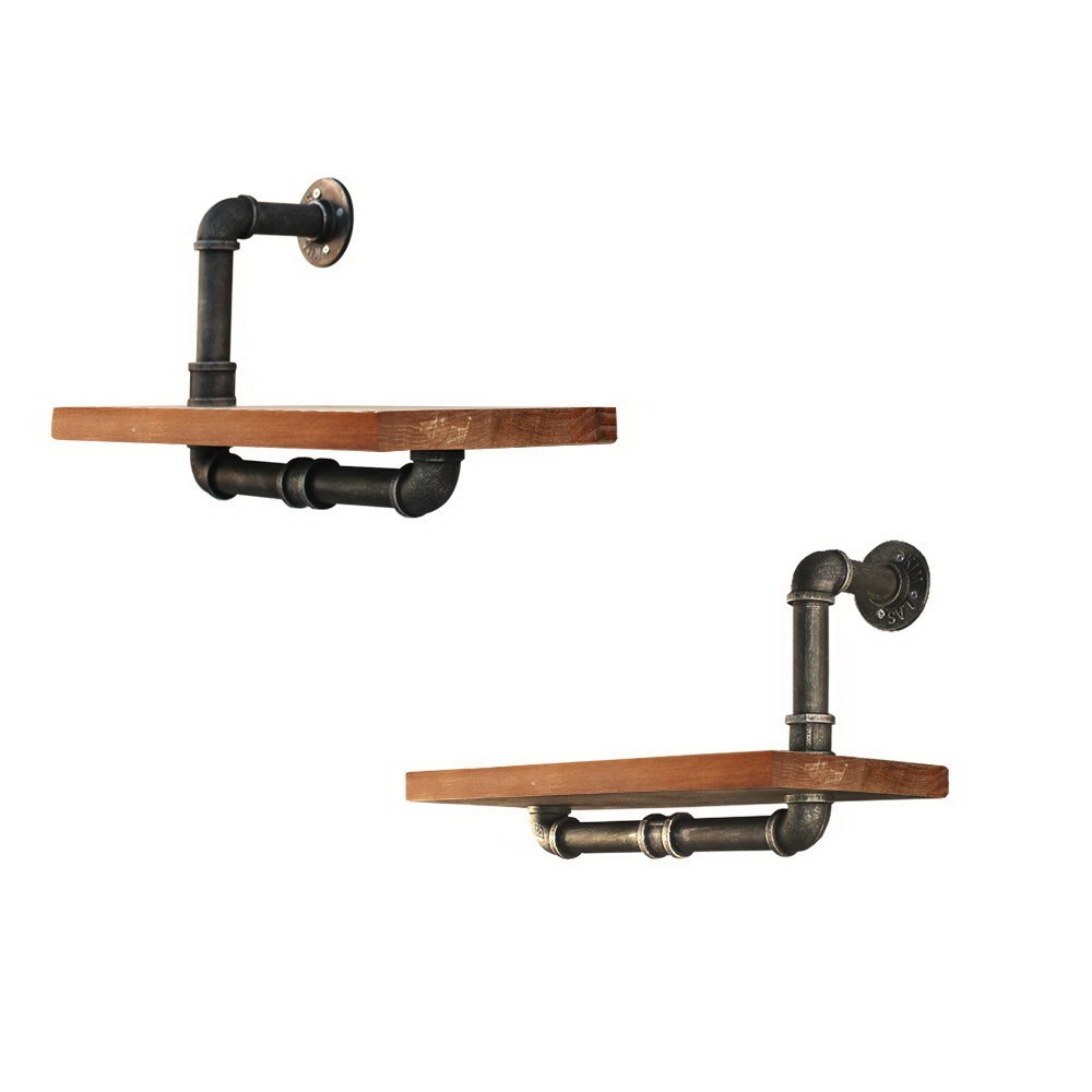 Artiss Floating DIY Pipe Shelf Set of 2 - IVOR - Image 1