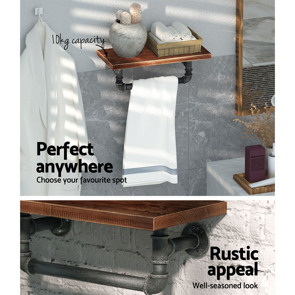 Artiss Floating DIY Pipe Shelf - IVES - Image 6