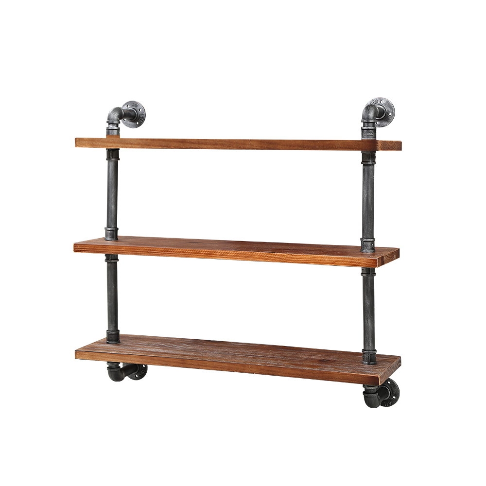 Artiss Floating DIY Pipe Shelf 3 Tiers - ISSA - Image 1
