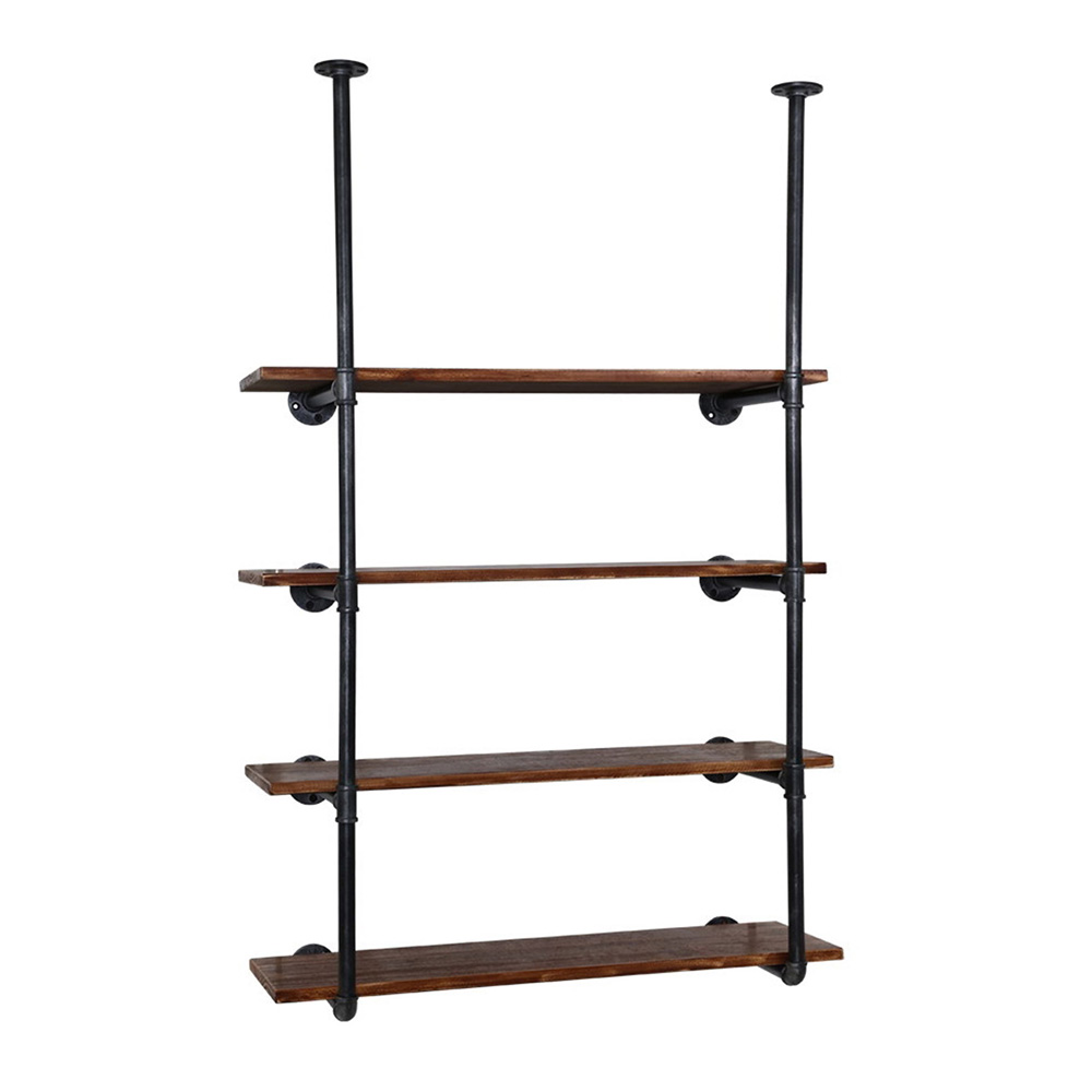 Artiss Bookshelf DIY Pipe Shelf 4 Tiers - INGE - Image 4