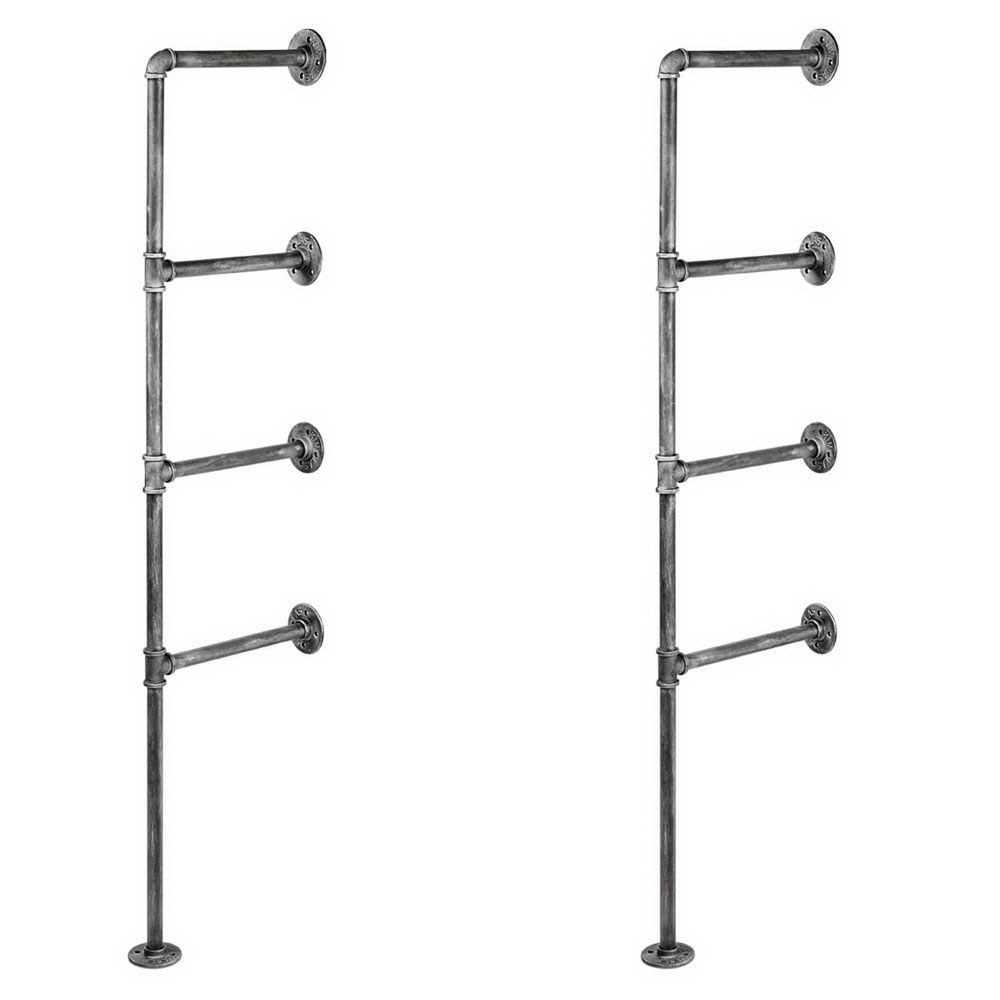 Artiss Floating DIY Pipe Shelf Metal Brackets Set of 2 - Image 3