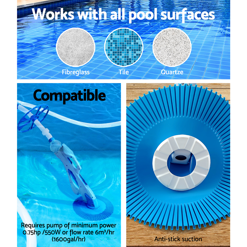 Aqua Buddy Swimming Pool Cleaner Automatic Vacuum Suction 10M Hose - Image 6