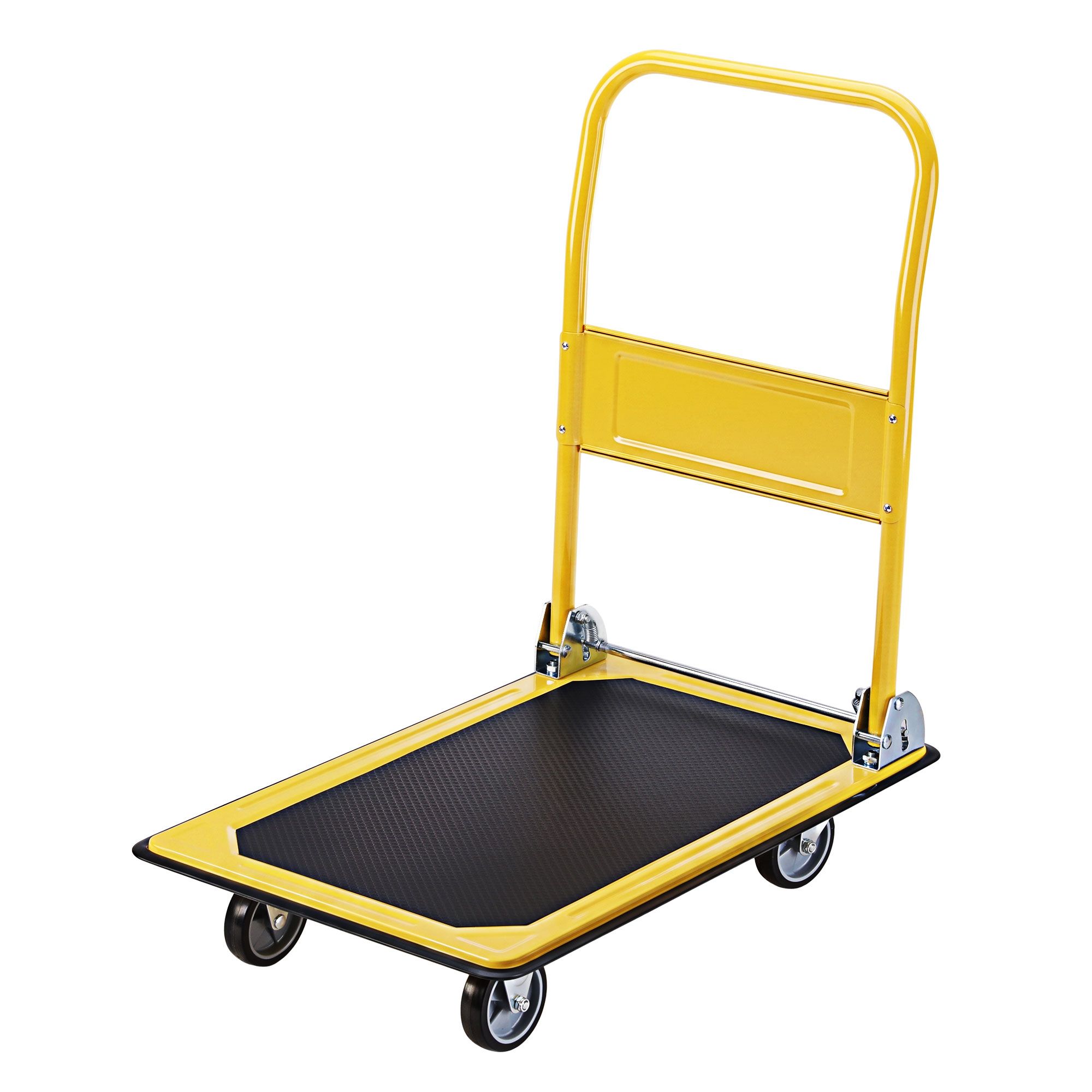 Giantz Platform Trolley Hand Truck Folding Platform Cart 150kg Load Yellow - Image 4