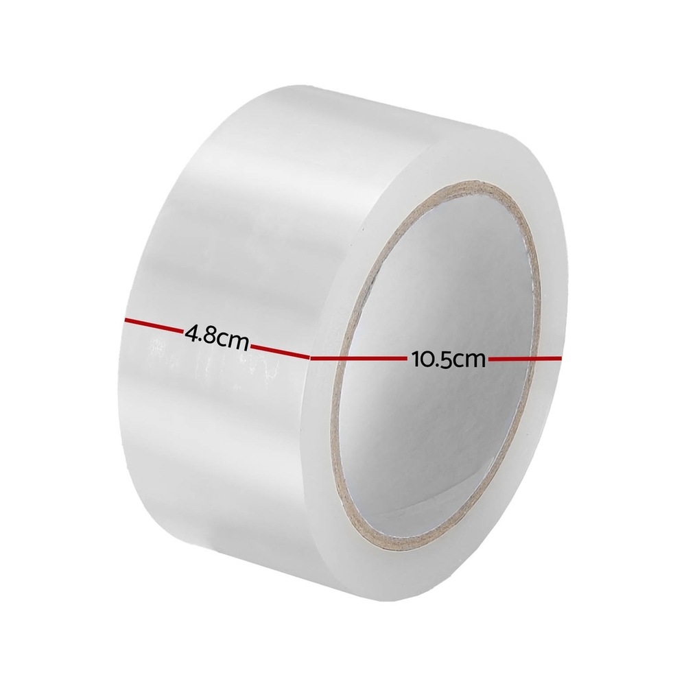 12 Rolls Packing Packaging Tape Sticky Clear Sealing Tapes Transparent 48mmx75m - Image 2