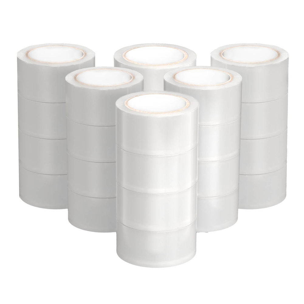 24 Rolls Packing Packaging Tape Sticky Clear Sealing Tapes Transparent 48mmx75m - Image 1