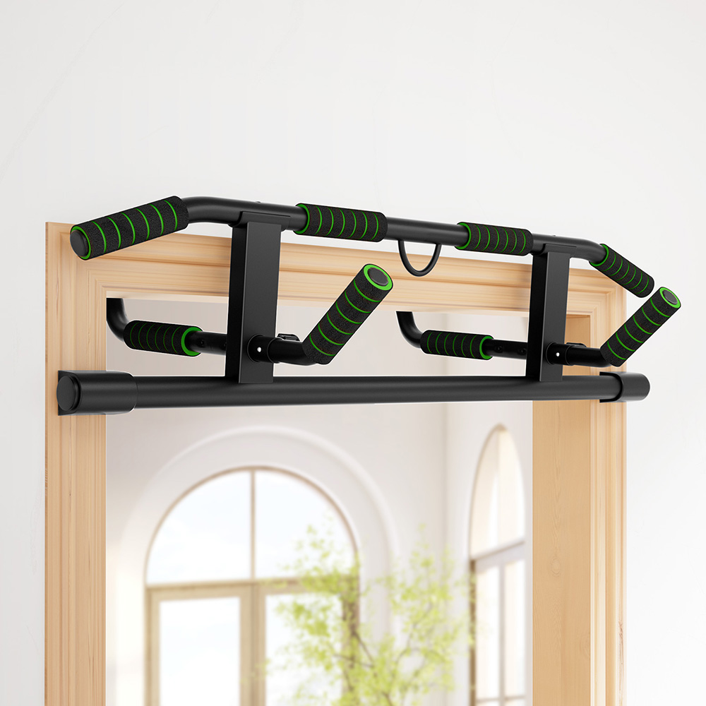 Multi-Grip Pull Up Bar Doorway Chin Up Horizontal Bar Home Gym Workout 101cm Length - Image 7