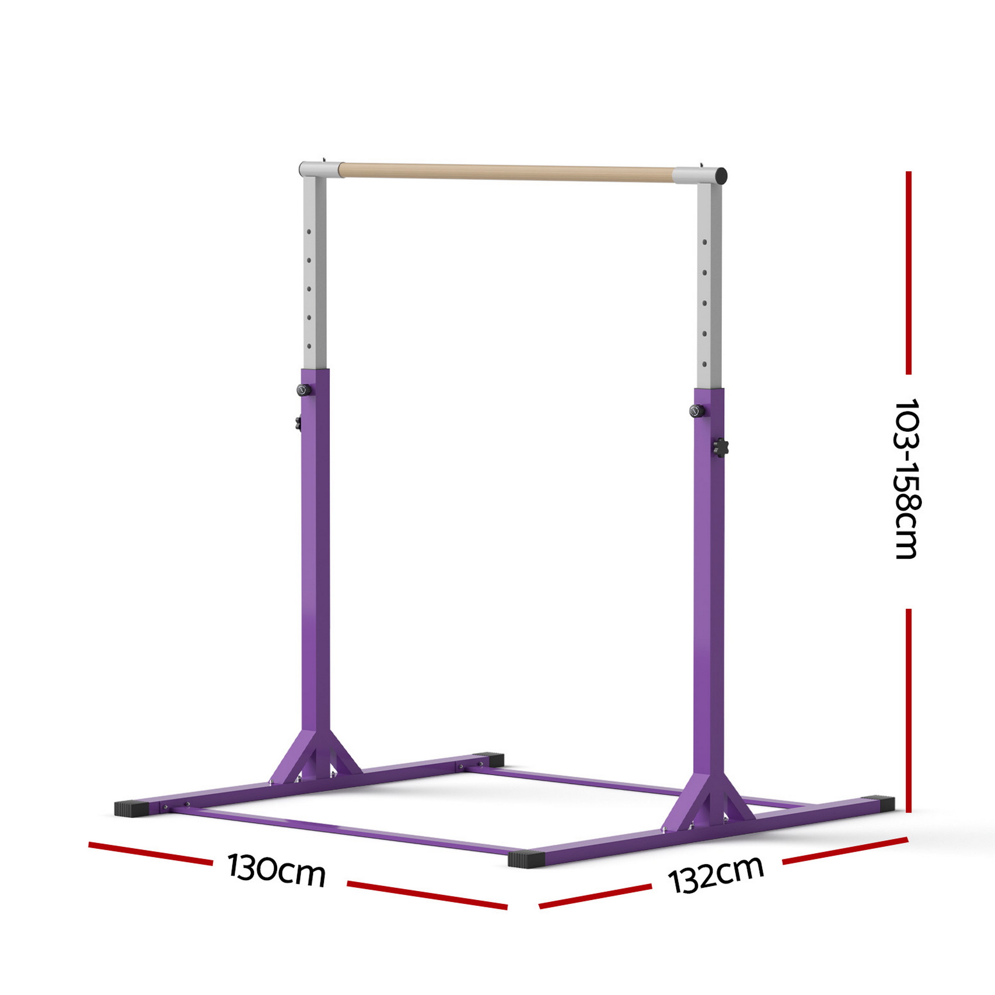 Everfit Kids Gymnastics Bar Pull Up Station Monkey Bar Adjustable Indoor Garden - Image 2