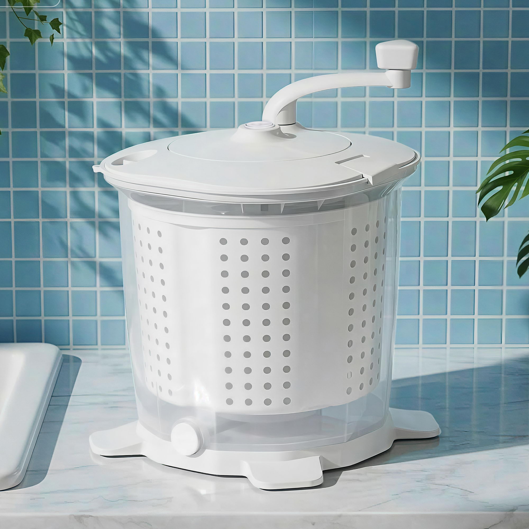 Devanti Portable Washing Machine Manual Spin Dryer Compact for Camping Caravan Apartment - Image 8