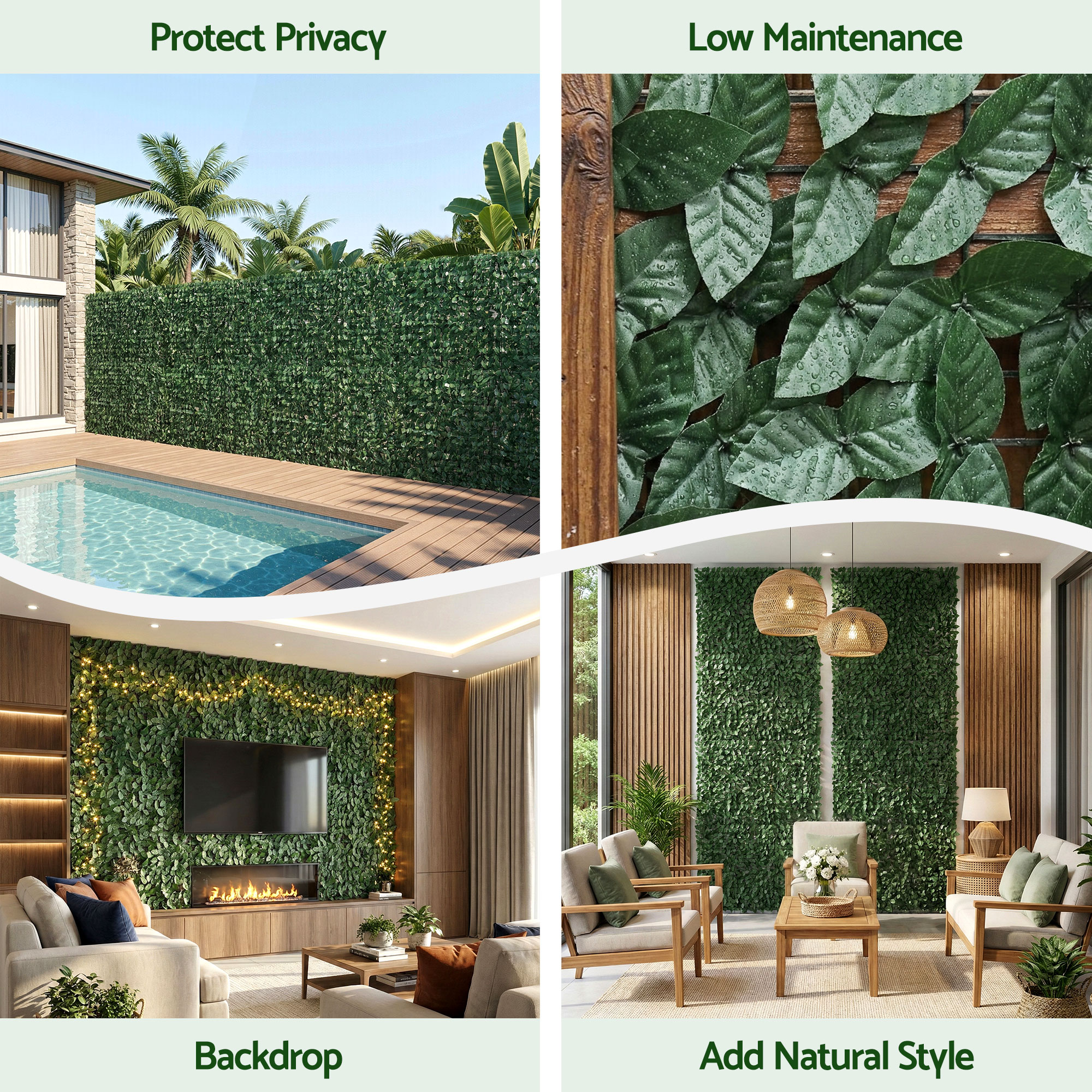 Gardeon Artificial Ivy Privacy Fence Screen Greenery Backdrop Panel for Balcony Patio Garden - Image 8