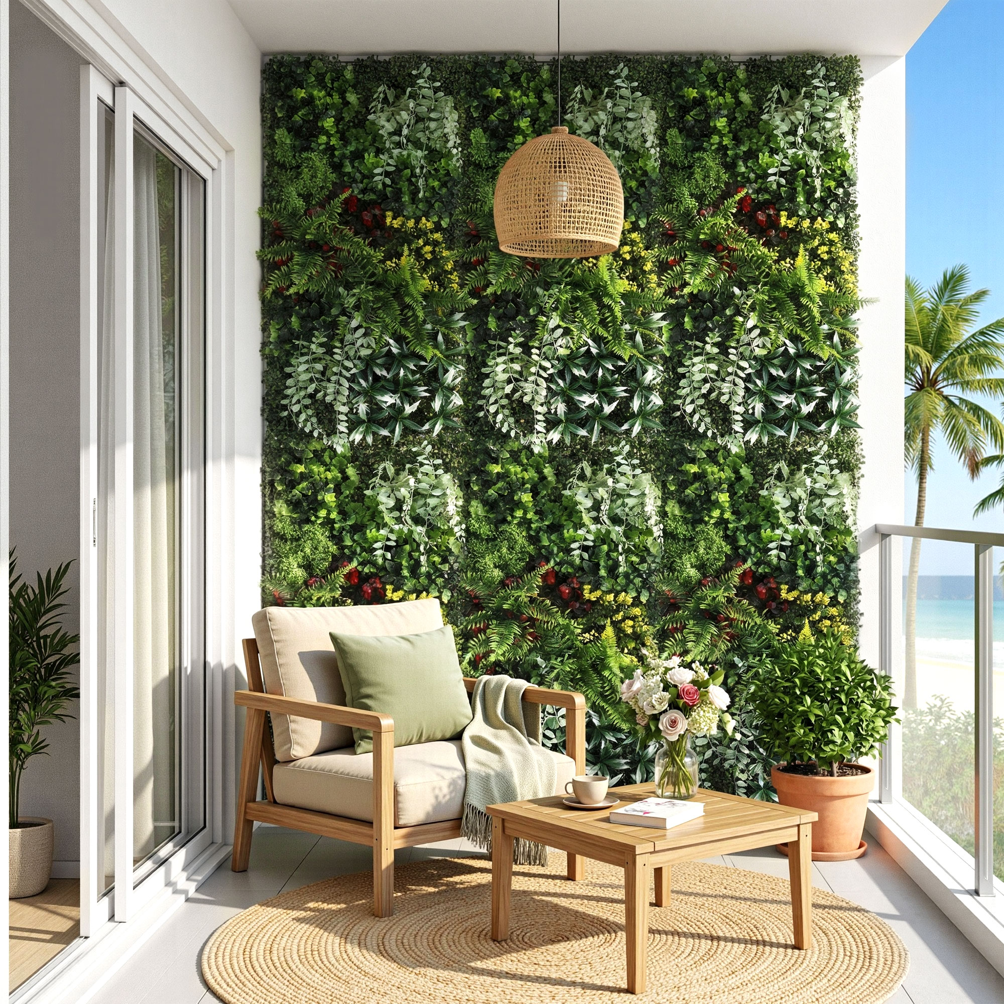 Gardeon Artificial Plant Wall Panels 50X100CM Boxwood Panel Hedge Grass Backdrop Backyard Green Decor - Image 1