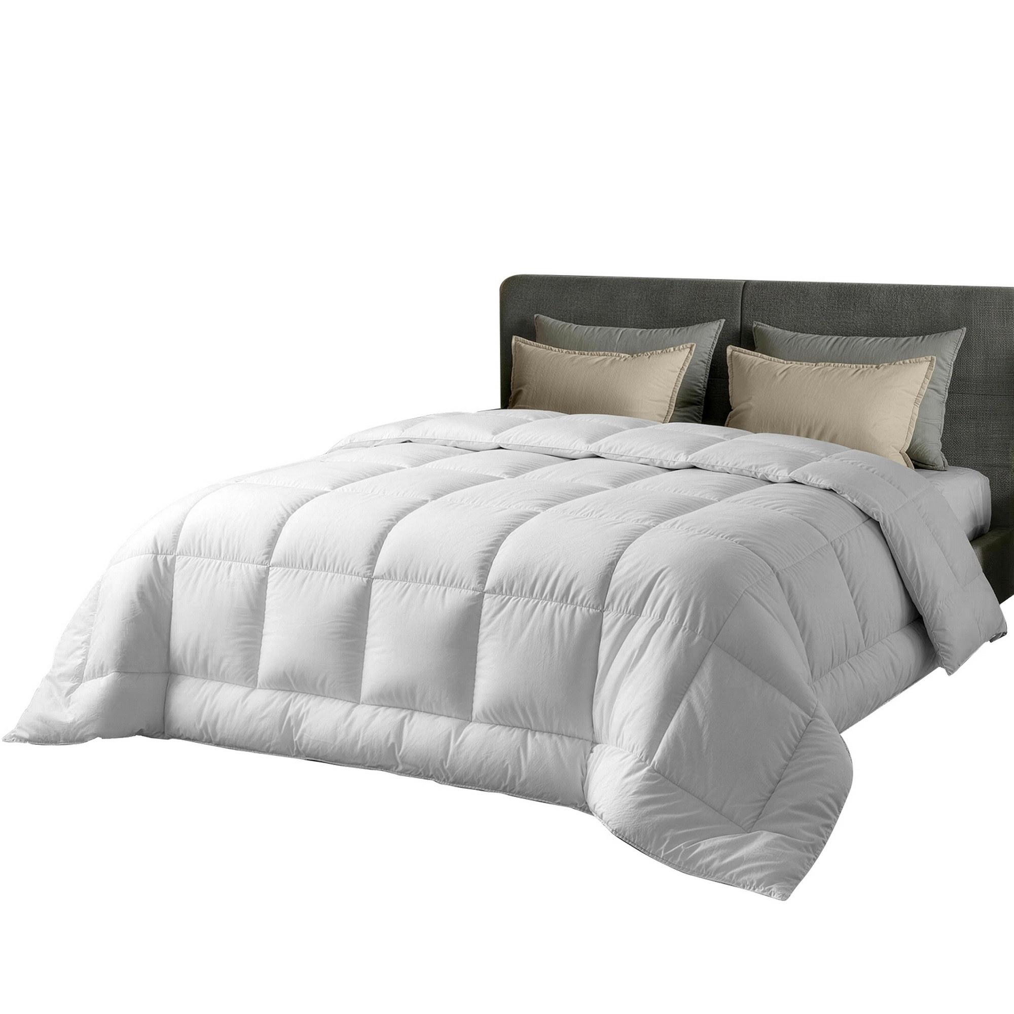 Giselle Bedding Wool Quilt 500GSM Thick King Winter Doona Baffle Box Construction 100% Wool Filling - Image 2