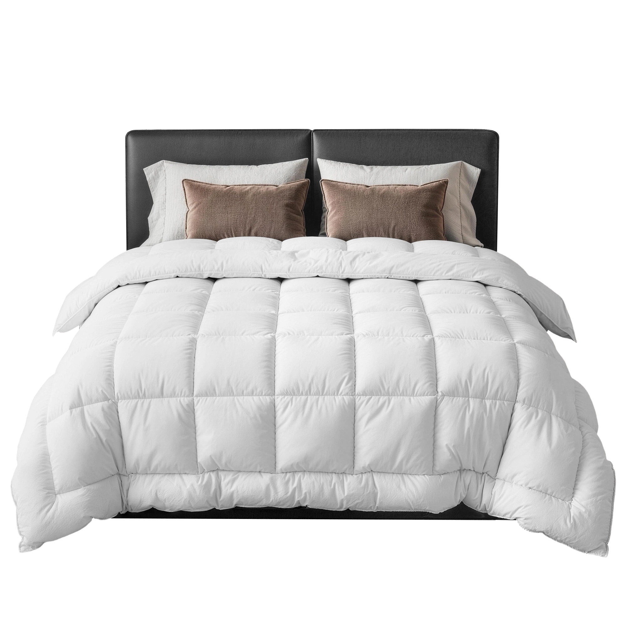 Giselle Bedding Wool Quilt 800GSM Extra Thick Double Winter Doona Baffle Box Construction 100% Wool Filling - Image 2