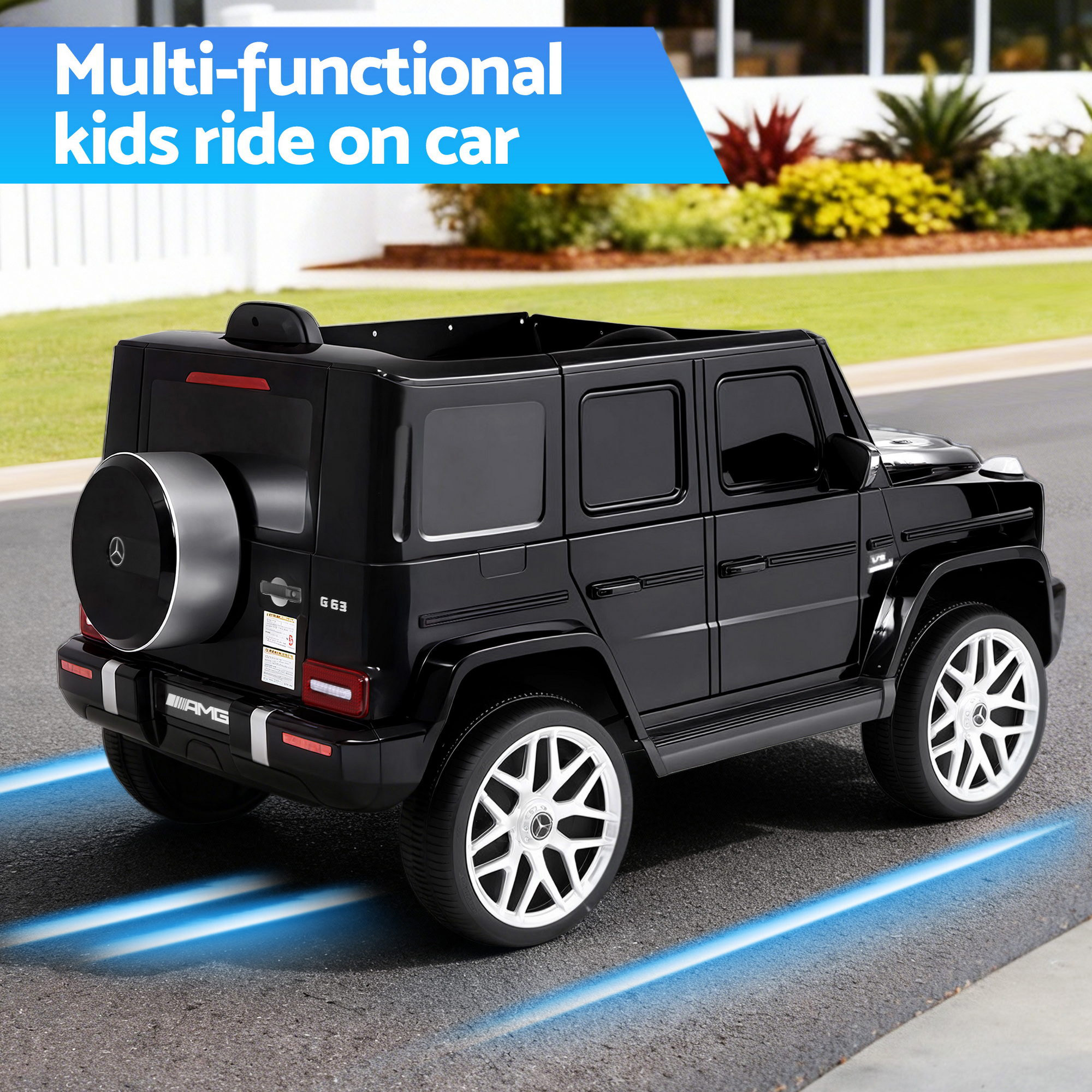 Kids Electric Ride On Car Mercedes-Benz Licensed AMG G63 Toy Cars 12V Black - Image 4