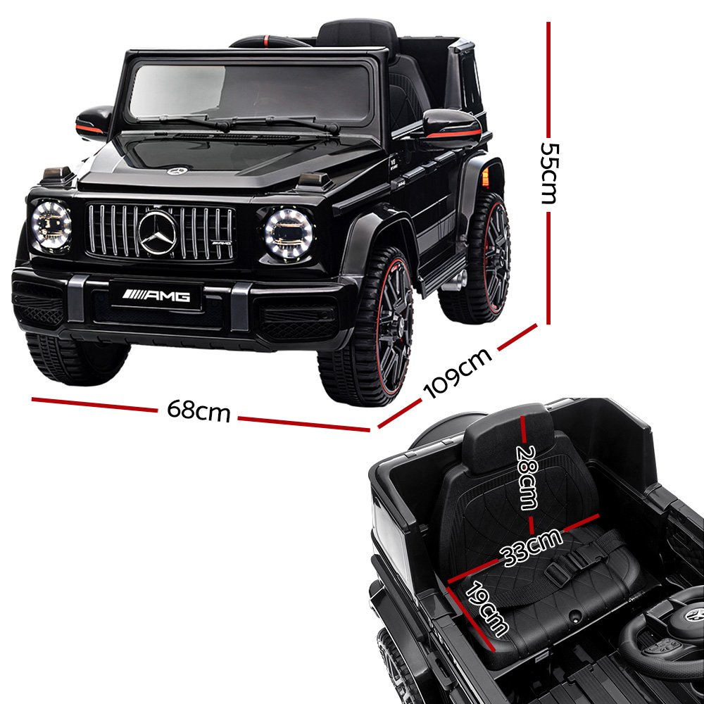 Kids Electric Ride On Car Mercedes-Benz Licensed AMG G63 Toy Cars Remote Black - Image 2