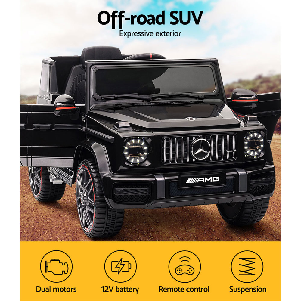 Kids Electric Ride On Car Mercedes-Benz Licensed AMG G63 Toy Cars Remote Black - Image 4