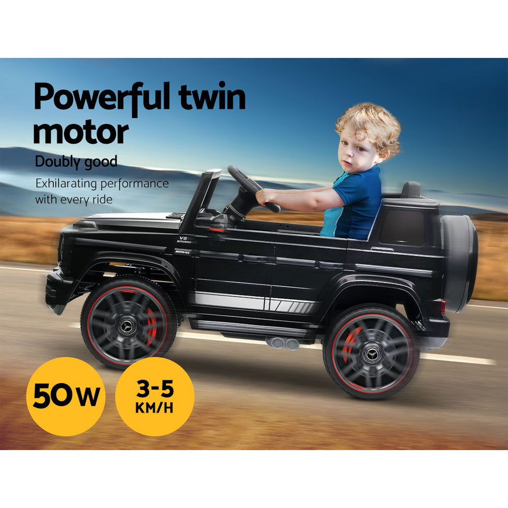 Kids Electric Ride On Car Mercedes-Benz Licensed AMG G63 Toy Cars Remote Black - Image 5