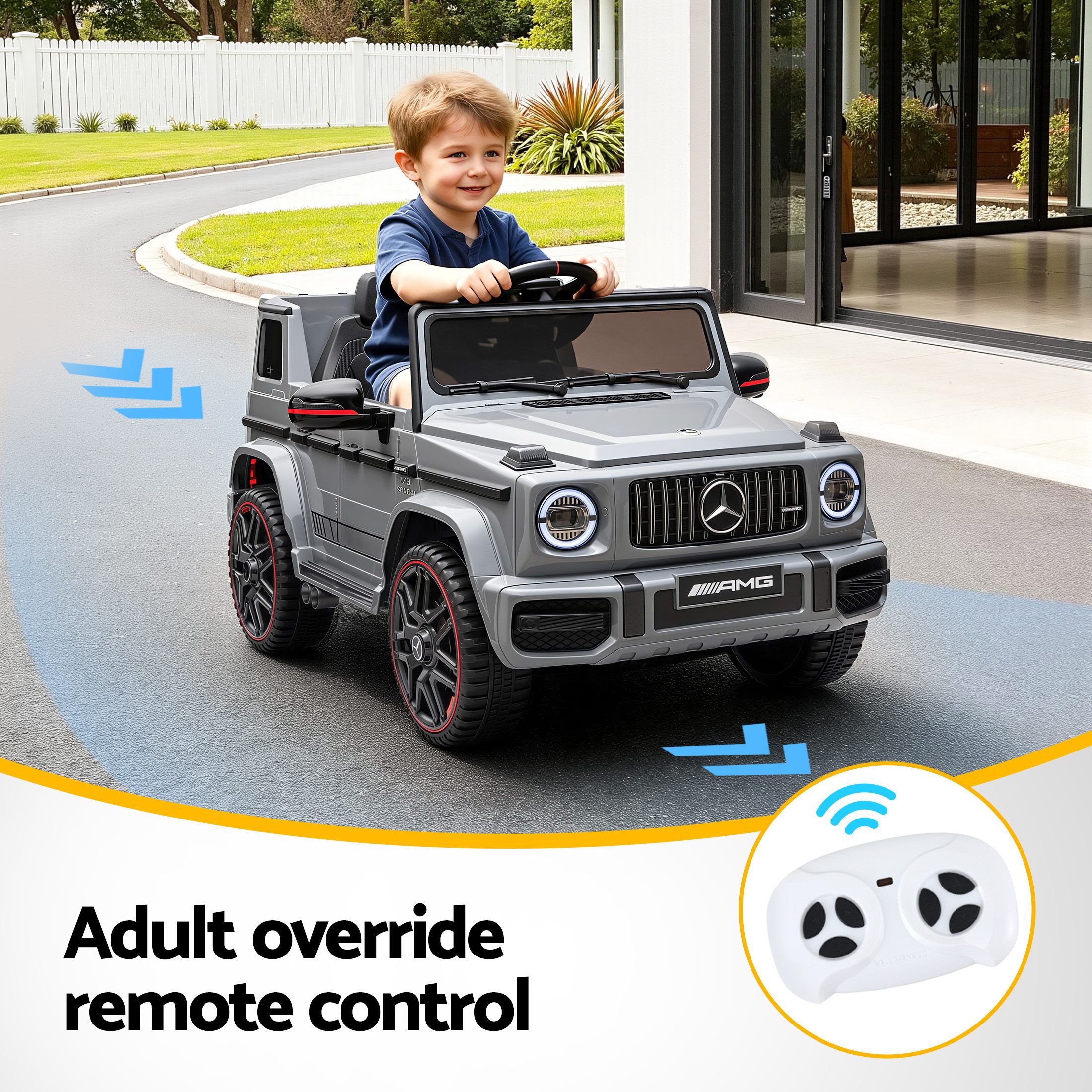 Kids Electric Ride On Car G63 Toy Cars Remote Control Grey - Image 7