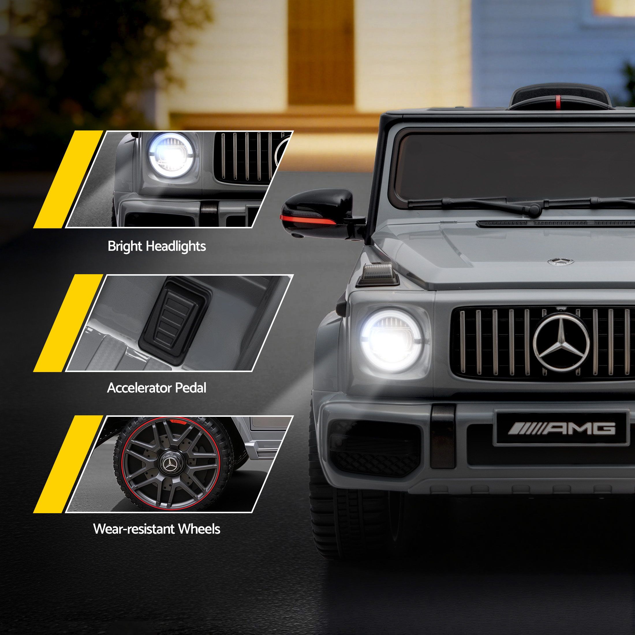 Kids Electric Ride On Car G63 Toy Cars Remote Control Grey - Image 8