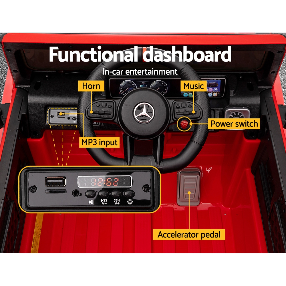 Kids Electric Ride On Car Mercedes-Benz Licensed AMG G63 Toy Cars Remote Red - Image 6