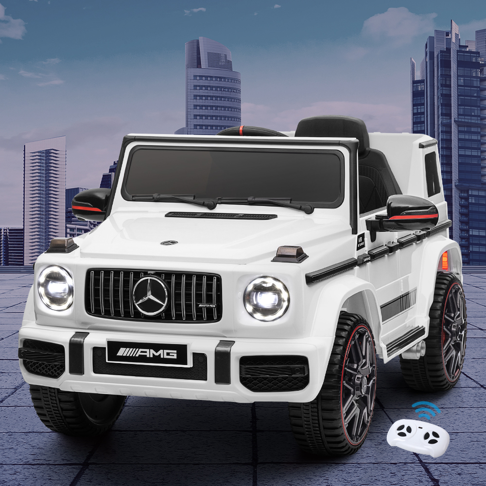 Kids Electric Ride On Car Mercedes-Benz Licensed AMG G63 Toy Cars Remote White - Image 1