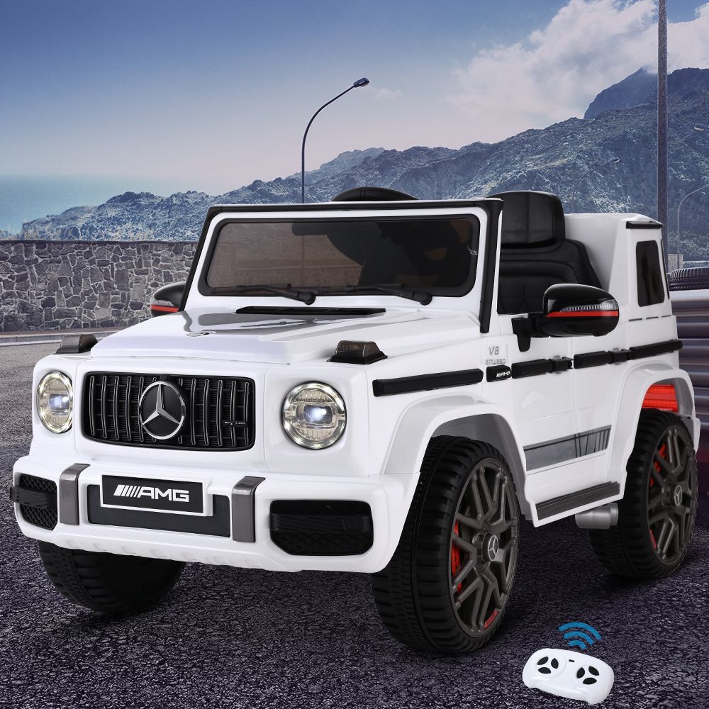 Kids Electric Ride On Car Mercedes-Benz Licensed AMG G63 Toy Cars Remote White - Image 7