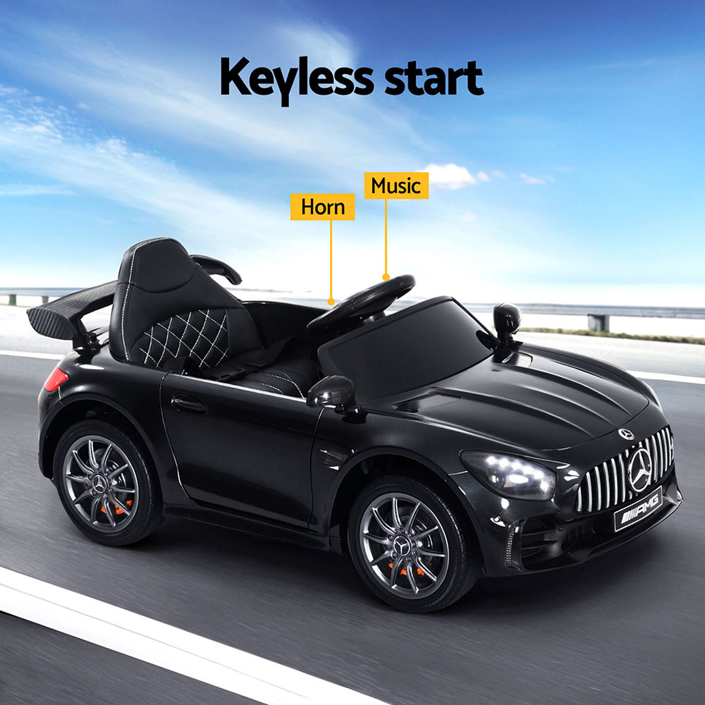 Kids Electric Ride On Car Mercedes-Benz AMG GTR Licensed Toy Cars Remote Black - Image 5