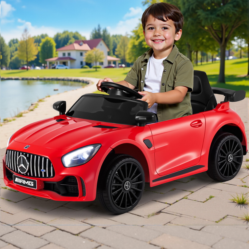 Kids Electric Ride On Car Mercedes-Benz AMG GTR Licensed Toy Cars Remote Red - Image 1