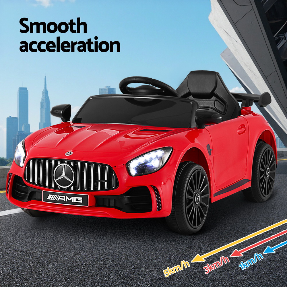 Kids Electric Ride On Car Mercedes-Benz AMG GTR Licensed Toy Cars Remote Red - Image 4
