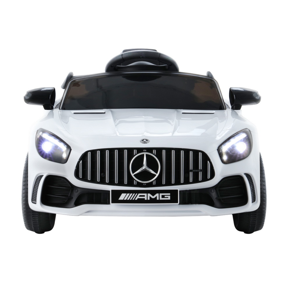 Kids Electric Ride On Car Mercedes-Benz AMG GTR Licensed Toy Cars Remote White - Image 3