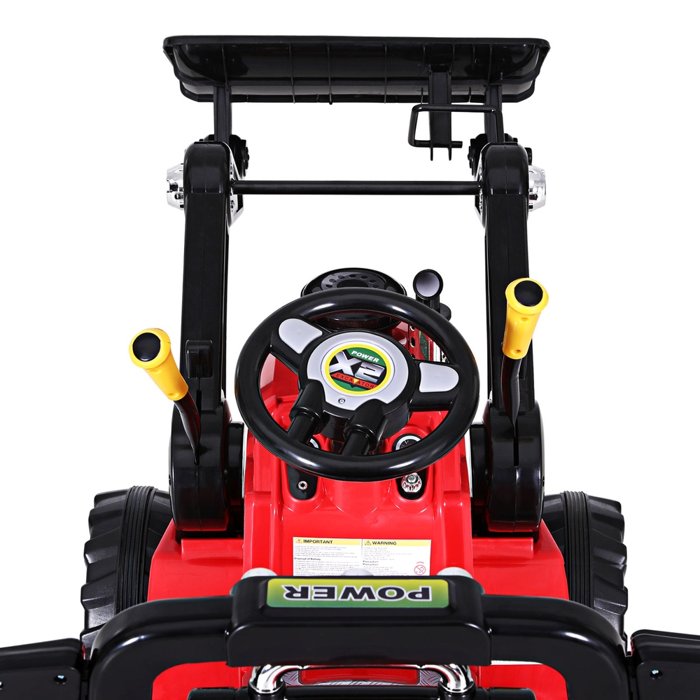 Rigo Kids Electric Ride On Car Bulldozer Digger Loader Remote 6V Red - Image 4