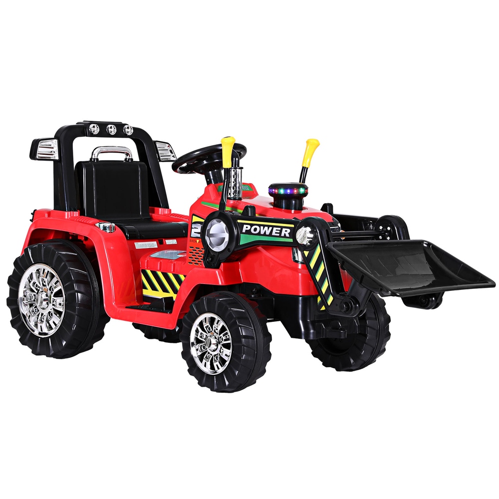 Rigo Kids Electric Ride On Car Bulldozer Digger Loader Remote 6V Red - Image 5
