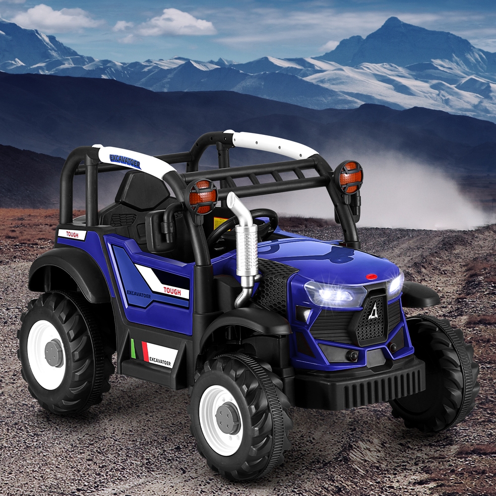 Rigo Kids Electric Ride On Car Off Road Jeep Remote 12V Blue - Image 1