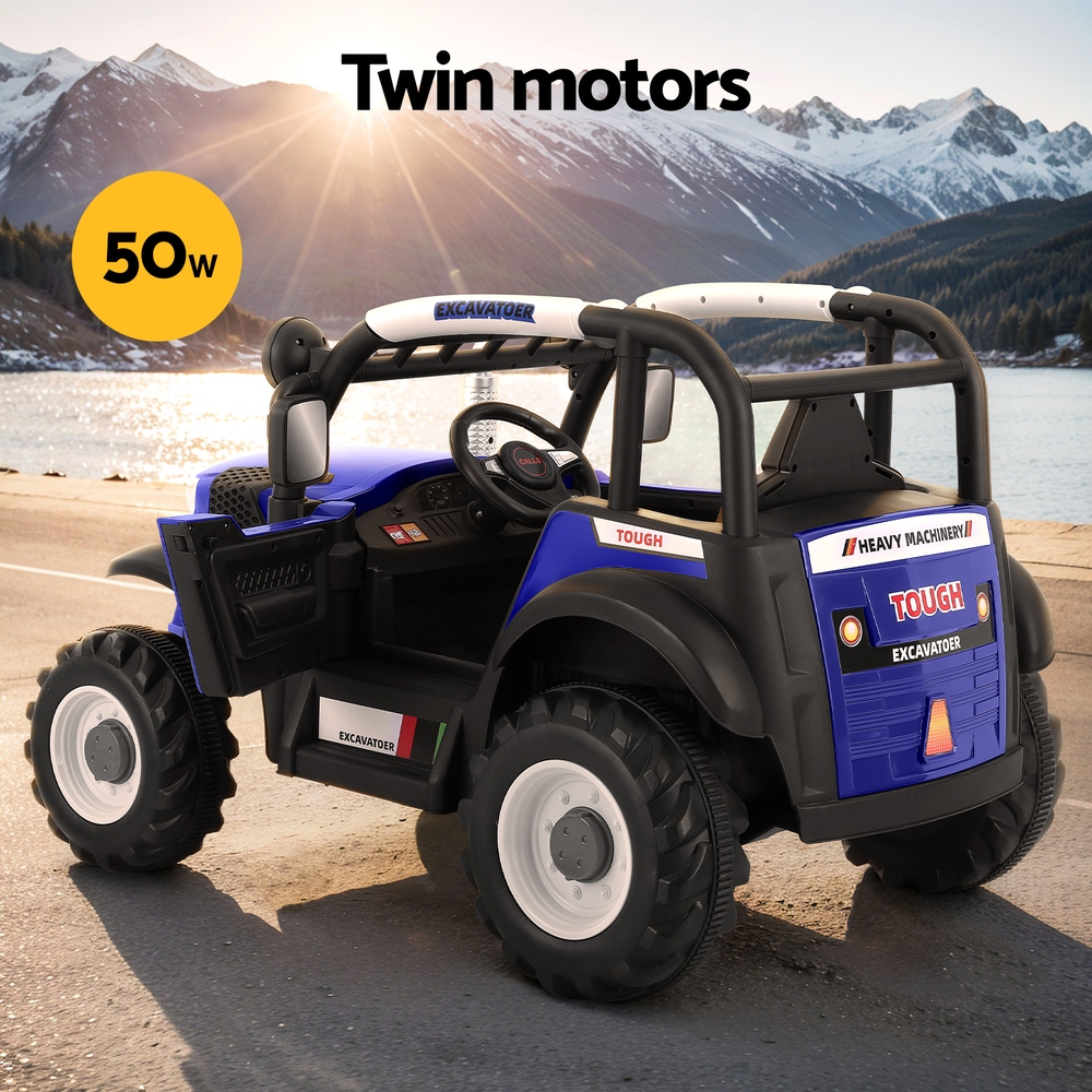 Rigo Kids Electric Ride On Car Off Road Jeep Remote 12V Blue - Image 4