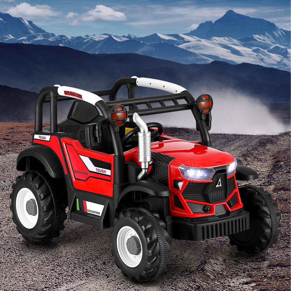 Rigo Kids Electric Ride On Car Off Road Jeep Remote 12V Red - Image 1