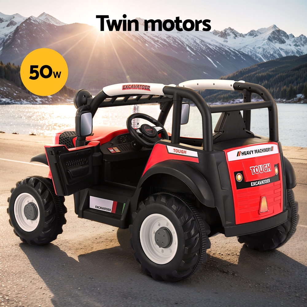 Rigo Kids Electric Ride On Car Off Road Jeep Remote 12V Red - Image 4