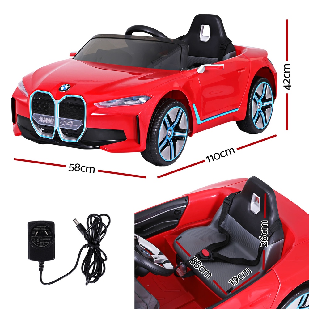 Kids Ride On Car BMW Licensed I4 Sports Remote Control Electric Toys 12V Red - Image 2