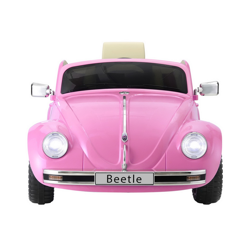Kids Ride On Car Licensed Volkswagen Beetle Electric Toys Horn Remote 6V Pink - Image 3