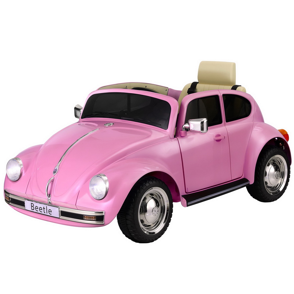 Kids Ride On Car Licensed Volkswagen Beetle Electric Toys Horn Remote 6V Pink - Image 7