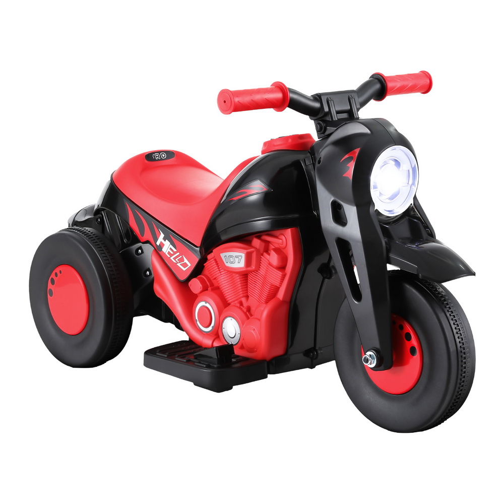 Rigo Kids Ride On Car Motorcycle Motorbike with Bubble Maker Electric Toy 6V Red - Image 7