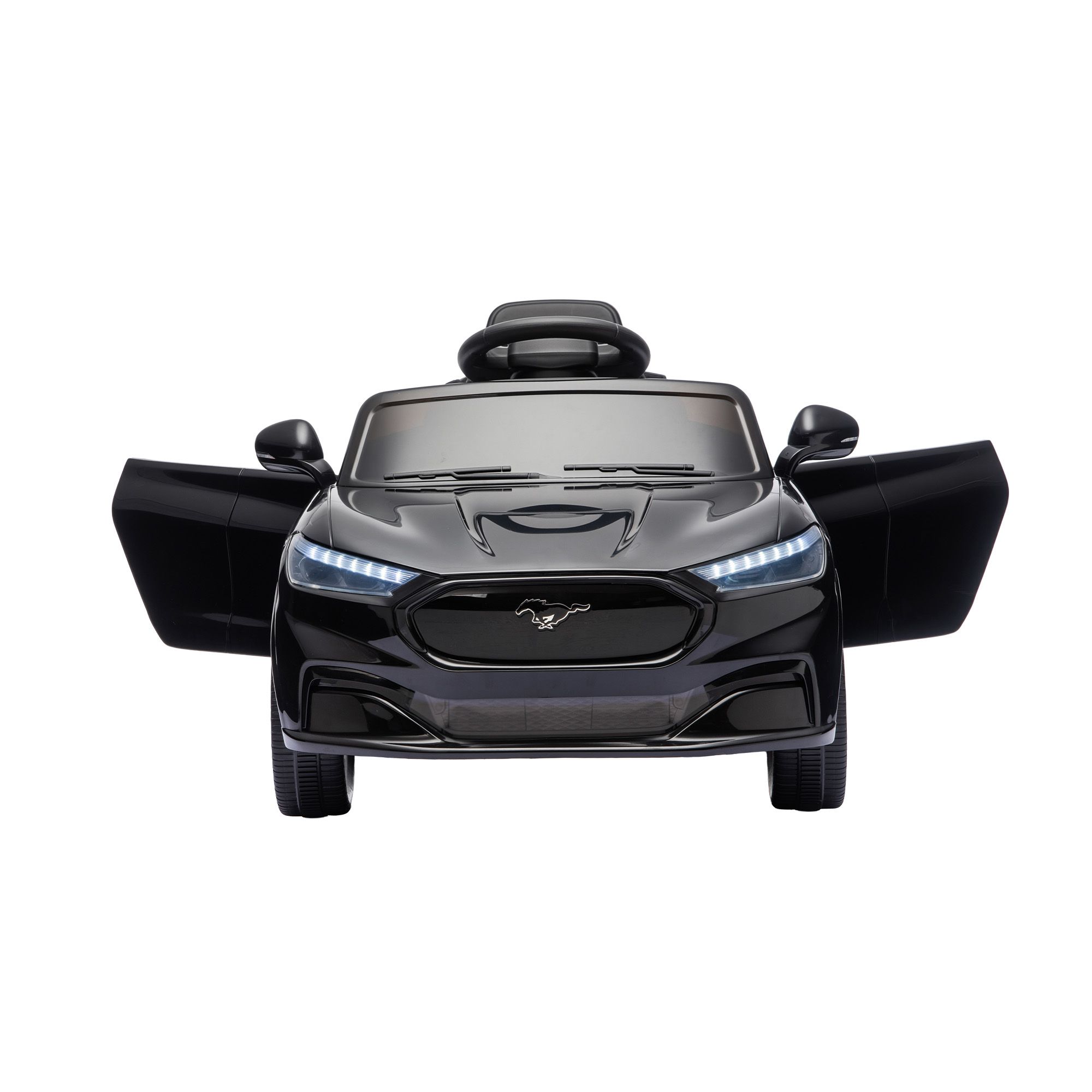 Kids Ride On Car 12V Licensed Ford Electric Toy with Remote Control Horn Music 97x61cm Black - Image 3