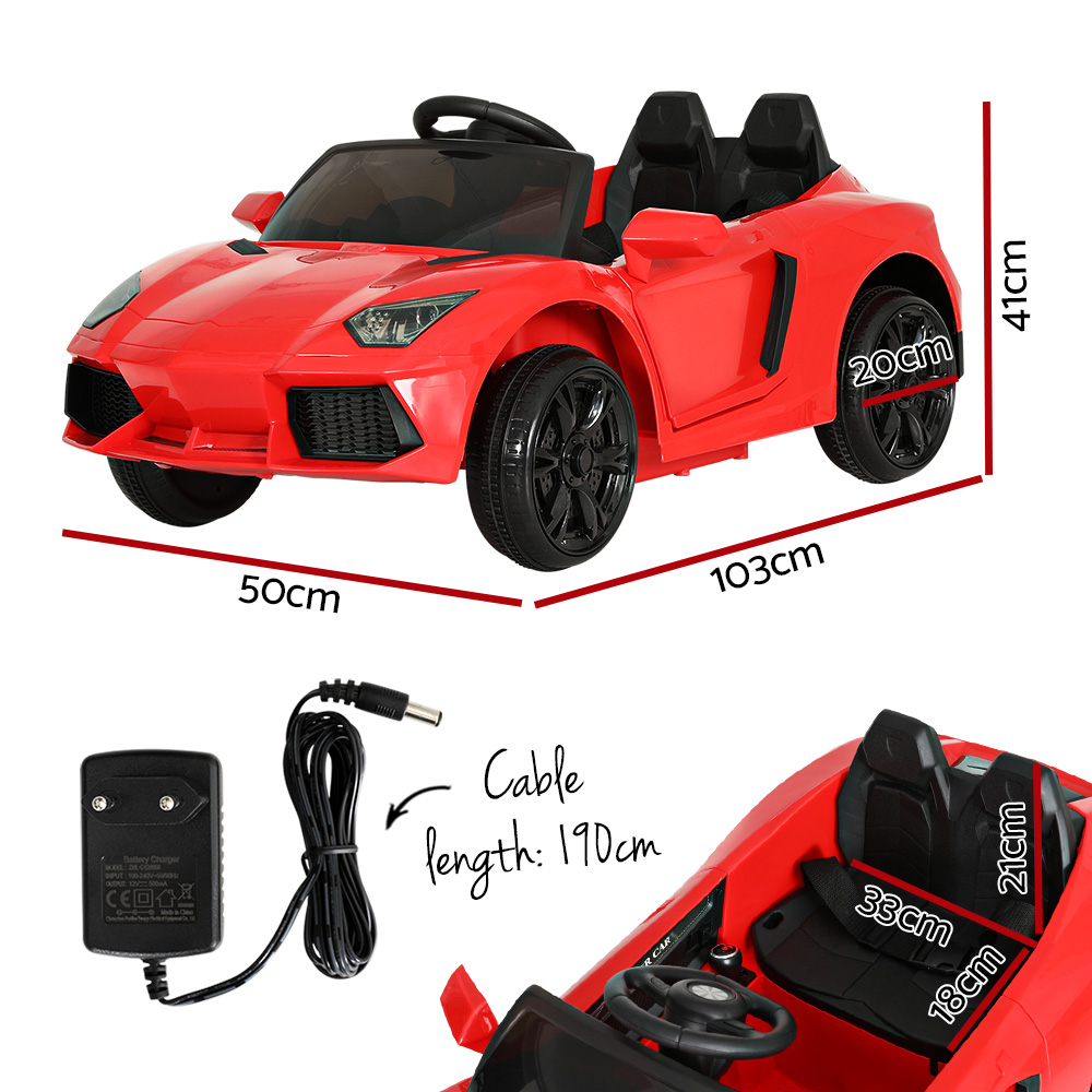 Rigo Kids Electric Ride On Car Ferrari-Inspired Toy Cars Remote 12V Red - Image 2