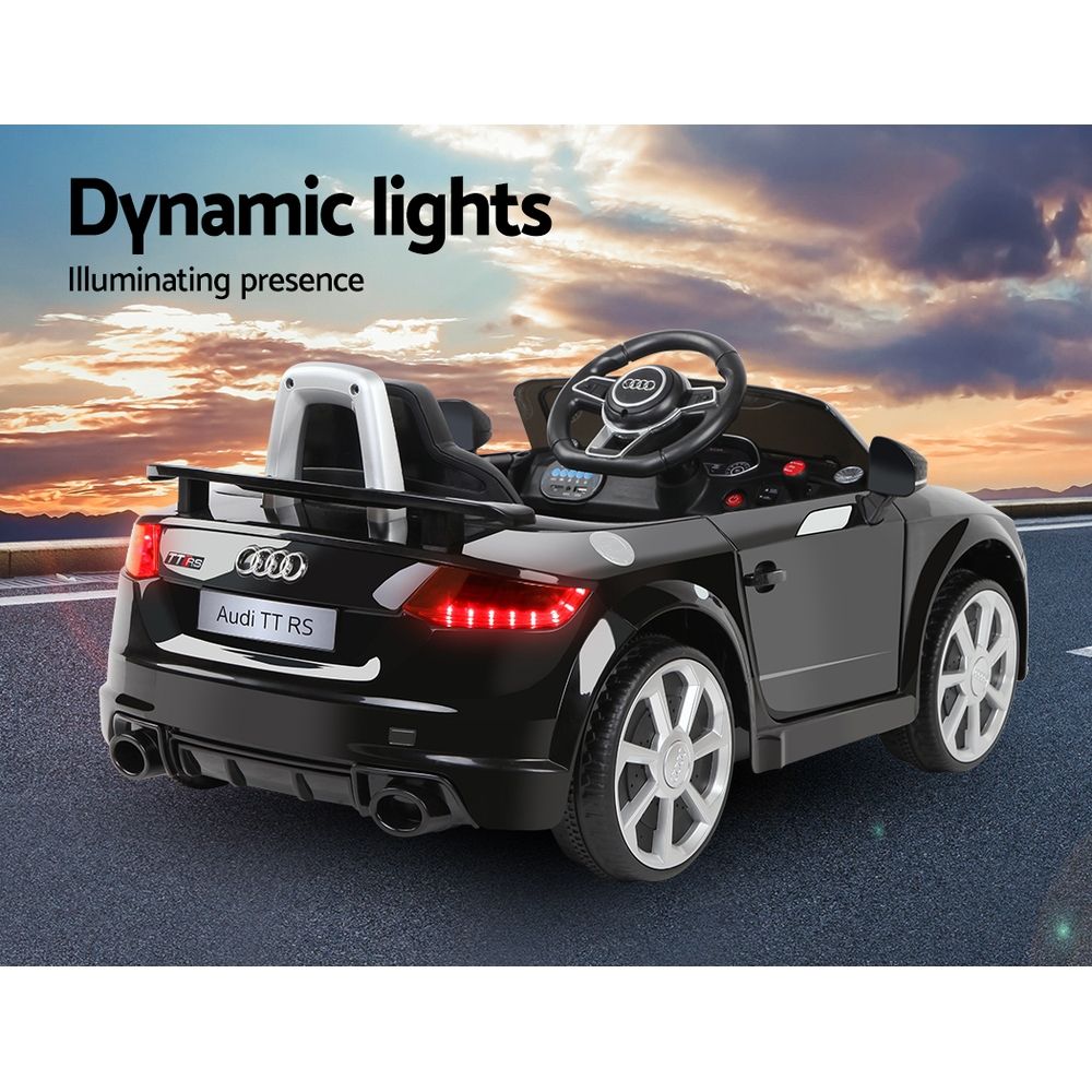 Kids Electric Ride On Car Audi Licensed TTRS Toy Cars Remote 12V Battery Black - Image 4