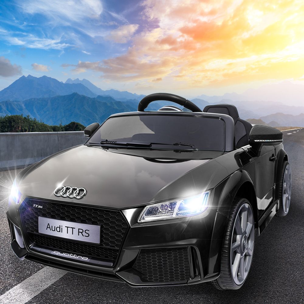 Kids Electric Ride On Car Audi Licensed TTRS Toy Cars Remote 12V Battery Black - Image 7