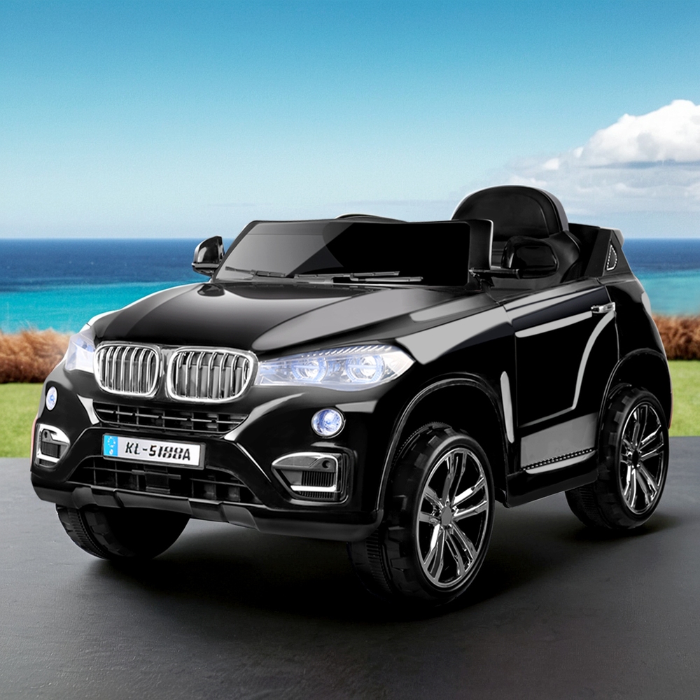 Rigo Kids Electric Ride On Car SUV BMW-Inspired X5 Toy Cars Remote 6V Black - Image 1