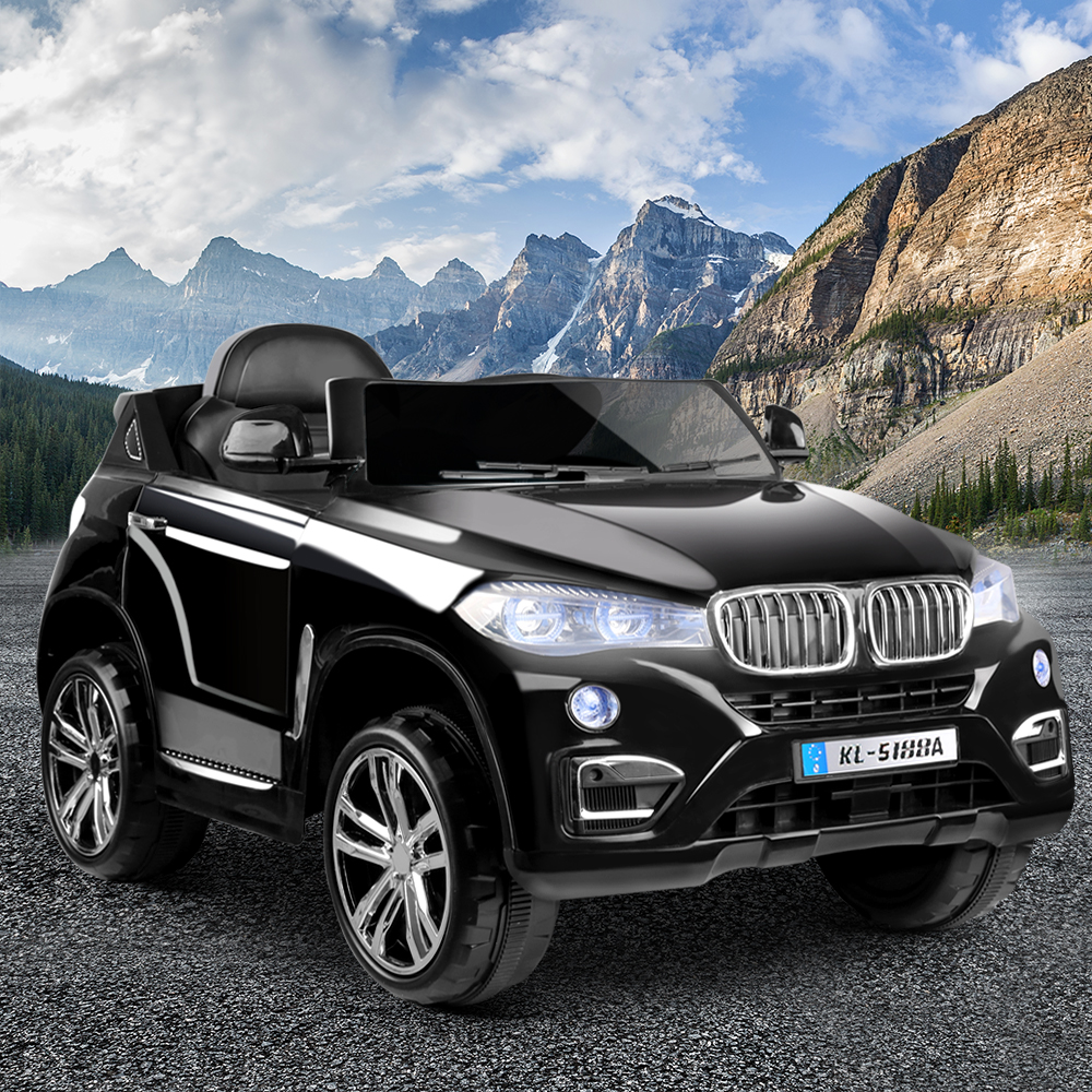 Rigo Kids Electric Ride On Car SUV BMW-Inspired X5 Toy Cars Remote 6V Black - Image 7